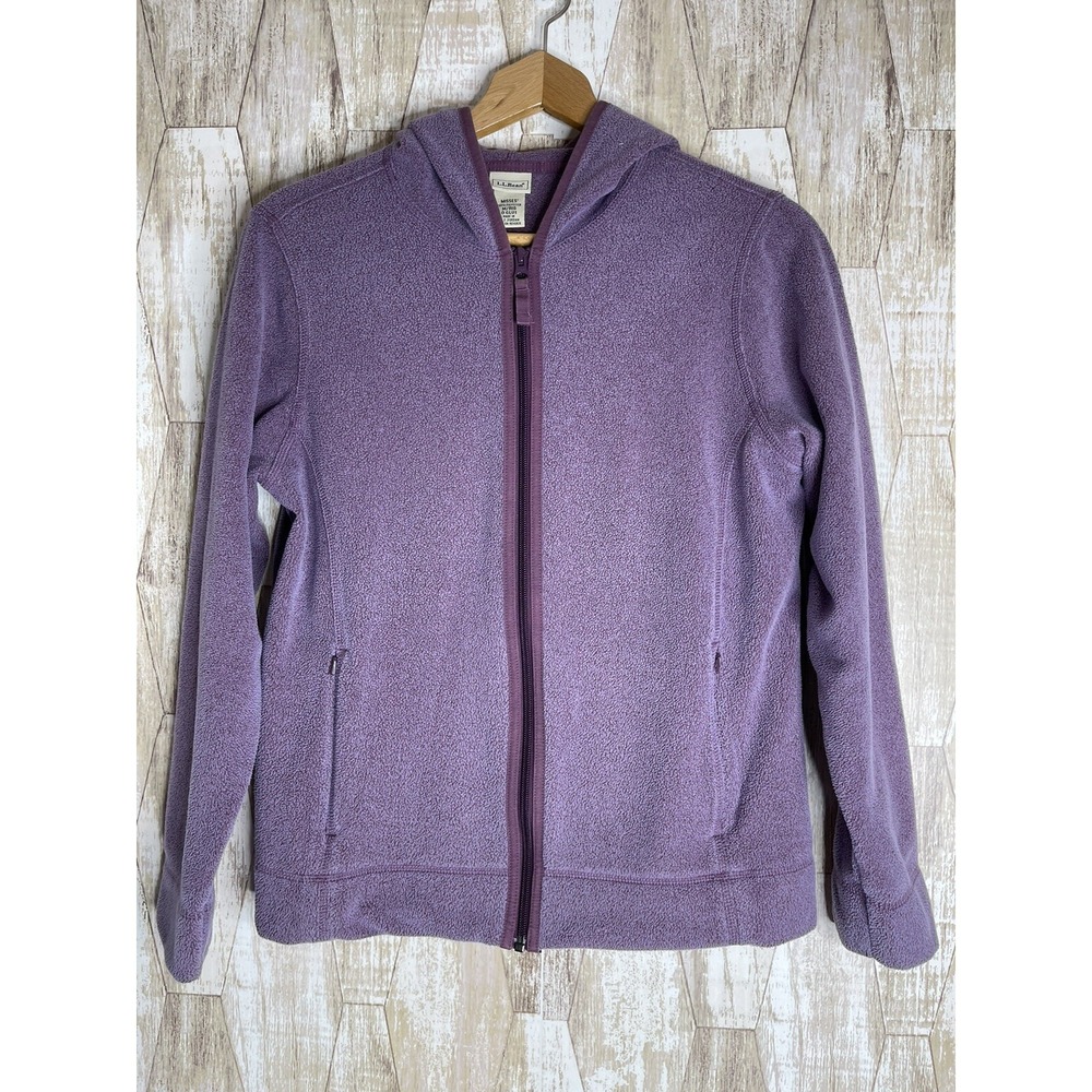 LL Bean Misses Micro Fleece Sweater Jacket Womens M Medium Reg 0-GLU1‎